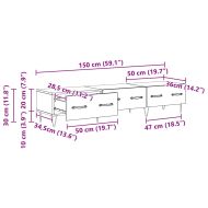 ТВ шкаф с чекмедже дъб артизан 150 x 36 x 30 см Инженерно дърво