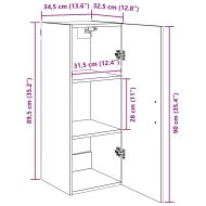 Стенен шкаф Дъб 34,5 x 34 x 90 см Инженерно дърво