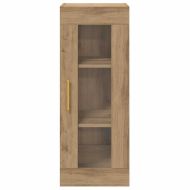 Стенен шкаф Дъб 34,5 x 34 x 90 см Инженерна дървесина и стъкло