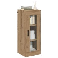 Стенен шкаф Дъб 34,5 x 34 x 90 см Инженерна дървесина и стъкло