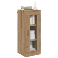 Стенен шкаф Дъб 34,5 x 34 x 90 см Инженерна дървесина и стъкло