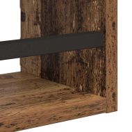 Комплект стенни рафтове с рафт 3 pcs Старо дърво 40x16x14см