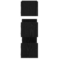 Комплект стенни рафтове с рафт 3 pcs Черния дъб 40x16x14см