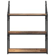 Стенен рафт Старо дърво 60 x 21 x 78,5 cm Инженерно дърво
