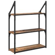 Стенен рафт Старо дърво 60 x 21 x 78,5 cm Инженерно дърво