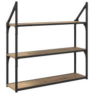 Стенен рафт с рафт Дъб 80 x 21 x 78,5 cm Инженерно дърво