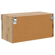 Комплект ТВ шкаф с LED Монтиране на стена Дъб Инженерно дърво