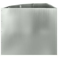 Ъглов сандък за цветя Сребрист 60 x 60 x 50 см