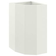 Ъглов сандък за цветя Бяло 30 x 30 x 50 cm Стомана