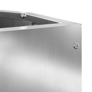 Ъглов сандък за цветя Сребрист 30 x 30 x 50 cm