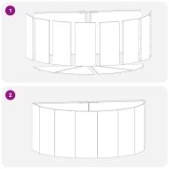 Кашпа Бяло 120 x 60 x 50 см Стомана
