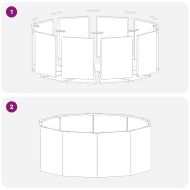 Кашпа Сребрист 90 x 90 x 35 см Неръждаема стомана