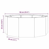 Кашпа Сребрист 90 x 90 x 35 см Галванизирана стомана