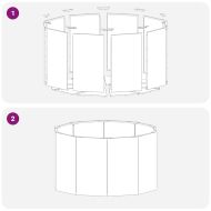 Кашпа Черно 90 x 90 x 50 cm Стомана