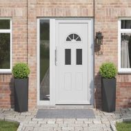 Кашпа 2 pcs Черно 30 x 30 x 75 см Стомана