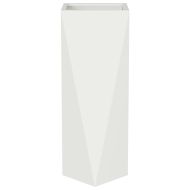 Кашпа 2 pcs Бяло 30 x 30 x 75 см Стомана