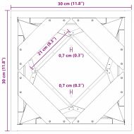Кашпа 2 pcs Сребрист 30 x 30 x 75 см Неръждаема стомана