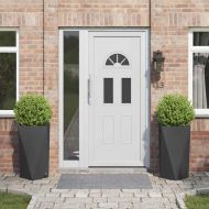 Кашпа 2 pcs Черно 40 x 40 x 75 cm Стомана