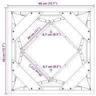 Кашпа Маслинено зелено 40 x 40 x 75 cm Стомана