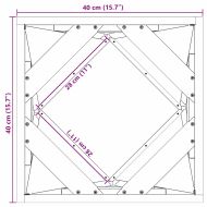 Кашпа Черно 40 x 40 x 40 cm Стомана