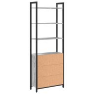 Шкаф за книги 6 нива 60 x 24 x 161 см Инженерна дървесина