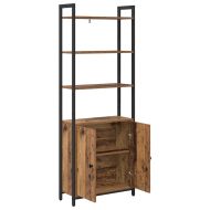 Шкаф за книги 6 нива 60 x 24 x 161 см Инженерна дървесина
