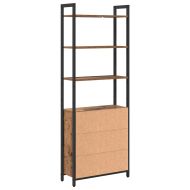 Шкаф за книги 6 нива 60 x 24 x 161 см Инженерна дървесина
