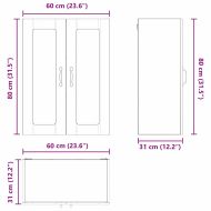 Кухненски шкаф Кафяв дъб 60 x 31 x 80 см Инженерно дърво