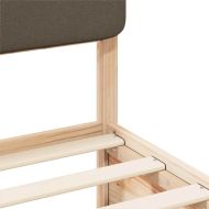 Леглова рамка с тапицирана гръбна част Таупе 200 x 200 cm