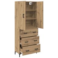 Висок шкаф с чекмедже Дъб 69,5 x 34 x 180 см Инженерно дърво