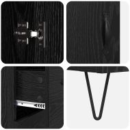 Висок шкаф Черния дъб 69,5 x 34 x 180 см Инженерно дърво