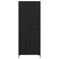 Висок шкаф Черния дъб 69,5 x 34 x 180 см Инженерно дърво