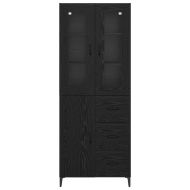 Висок шкаф Черния дъб 69,5 x 34 x 180 см Инженерно дърво