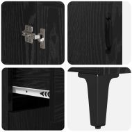 Висок шкаф Черния дъб 69,5 x 34 x 180 см Инженерно дърво