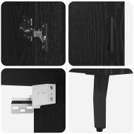 Висок шкаф 2 pcs Черния дъб Инженерно дърво