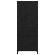 Висок шкаф Черния дъб 69,5 x 34 x 180 см Инженерно дърво