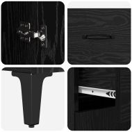 Висок шкаф Черния дъб 69,5 x 34 x 180 см Инженерно дърво