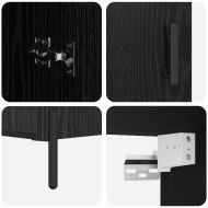 Висок шкаф Черния дъб 69,5 x 34 x 180 см Инженерно дърво