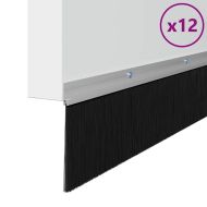 Запечатващи четки за врата с винтово закрепване 12 pcs Сребрист