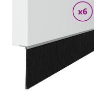 Запечатващи четки за врата с винтово закрепване 6 pcs Сребрист