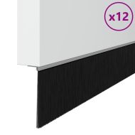 Запечатващи четки за врата с винтово закрепване 12 pcs Сребрист