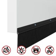 Запечатващи четки за врата с винтово закрепване 2 pcs Черно