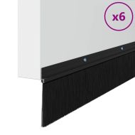 Запечатващи четки за врата с винтово закрепване 6 pcs Черно