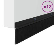 Запечатващи четки за врата с винтово закрепване 12 pcs Черно