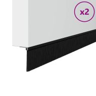 Запечатващи четки за врата с винтово закрепване 2 pcs Черно