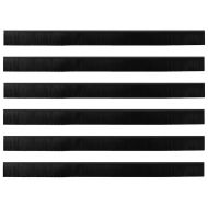 Запечатващи четки за врата с винтово закрепване 6 pcs Черно