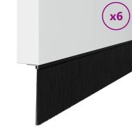 Запечатващи четки за врата с винтово закрепване 6 pcs Черно