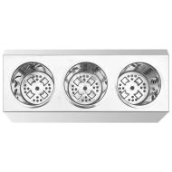 Държач за прибори за хранене, 3 решетки, правоъгълен, инокс