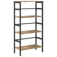 Рафт за книги Дъб 60 х 29,5 х 115 см Инженерно дърво