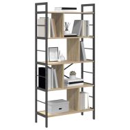 Рафт за книги Сонома дъб 75 x 30 x 156 см Инженерно дърво